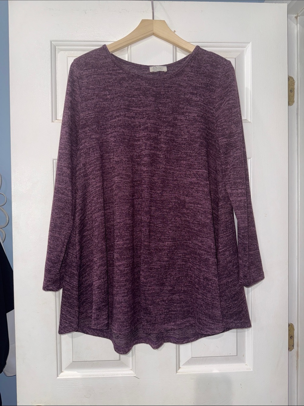 Women's Swing Tunic Top - Heather Plum